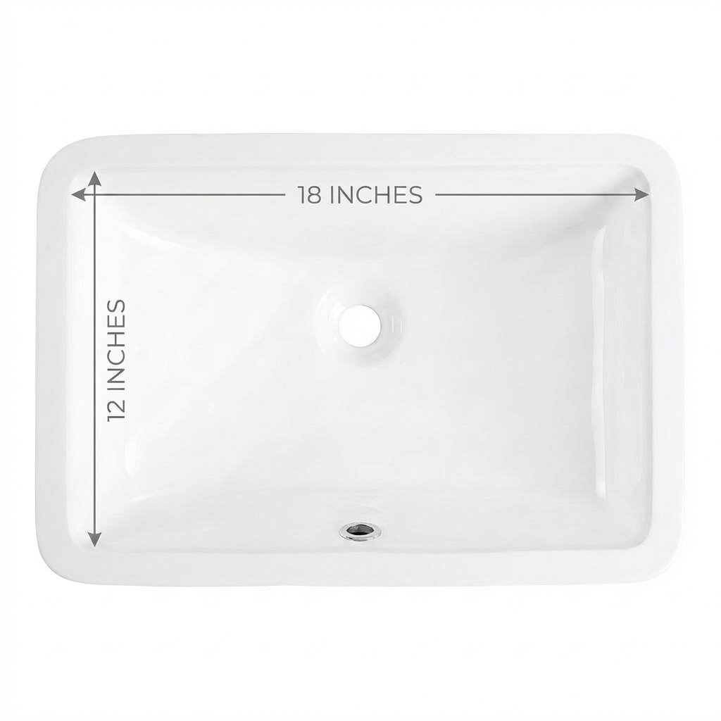 White Undermount Bathroom Sink