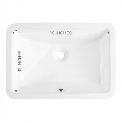 White Undermount Bathroom Sink