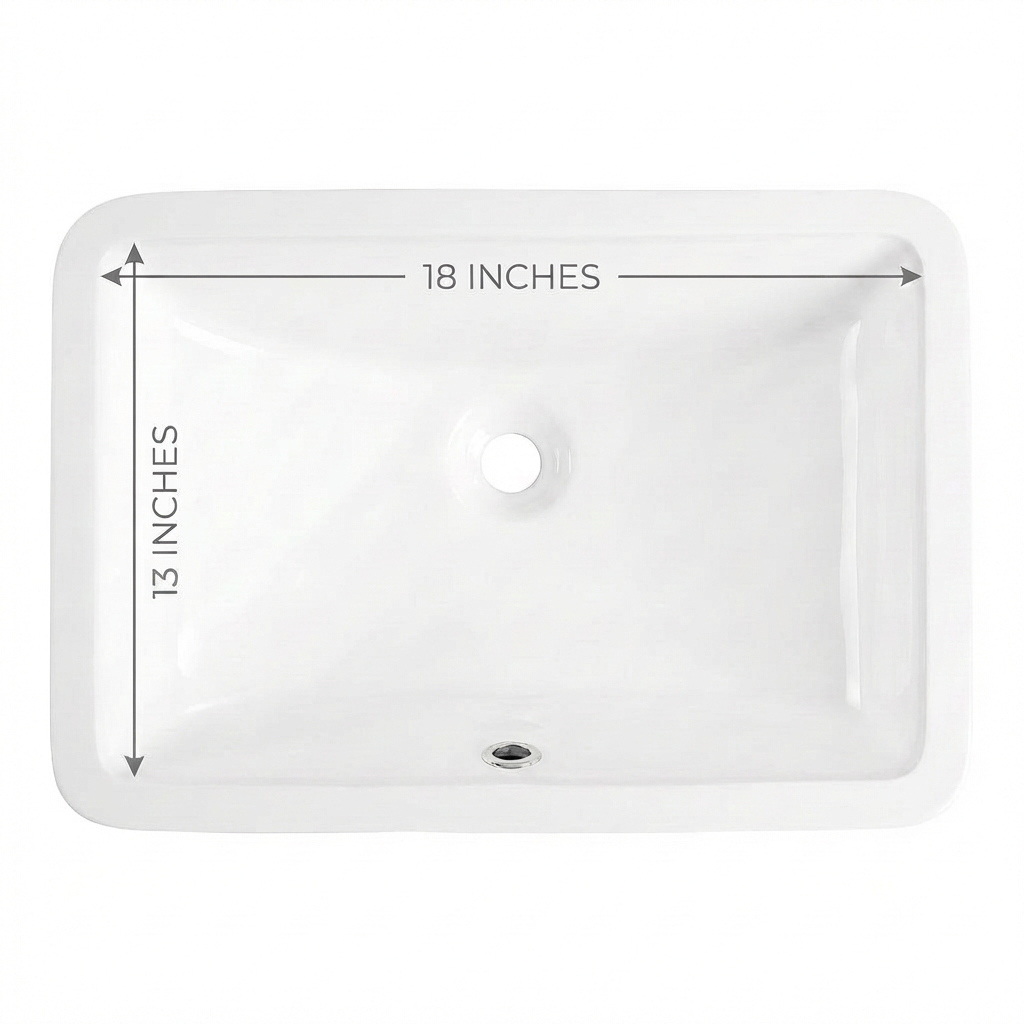 White Undermount Bathroom Sink