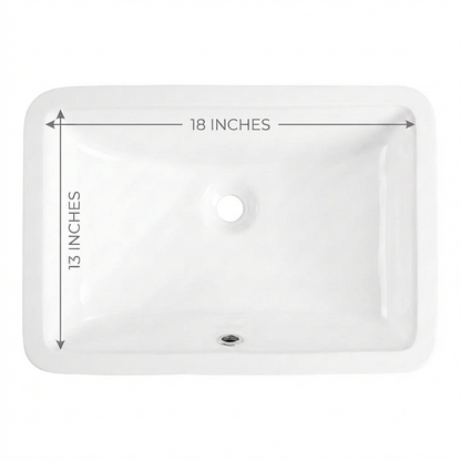 White Undermount Bathroom Sink