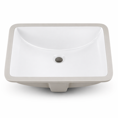 White Undermount Bathroom Sink