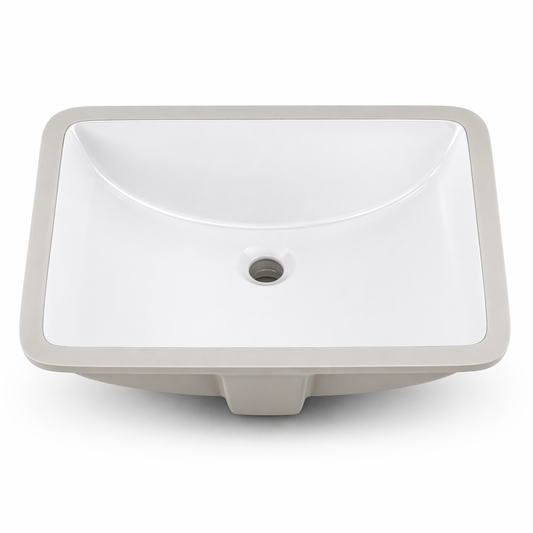 White Undermount Bathroom Sink