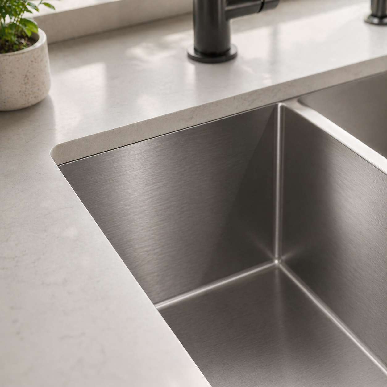 Rectangular Stainless Steel Double Bowl Kitchen Sink