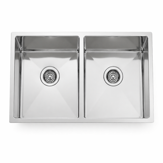 Rectangular Stainless Steel Double Bowl Kitchen Sink