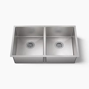 Rectangular Stainless Steel Double Bowl Sink