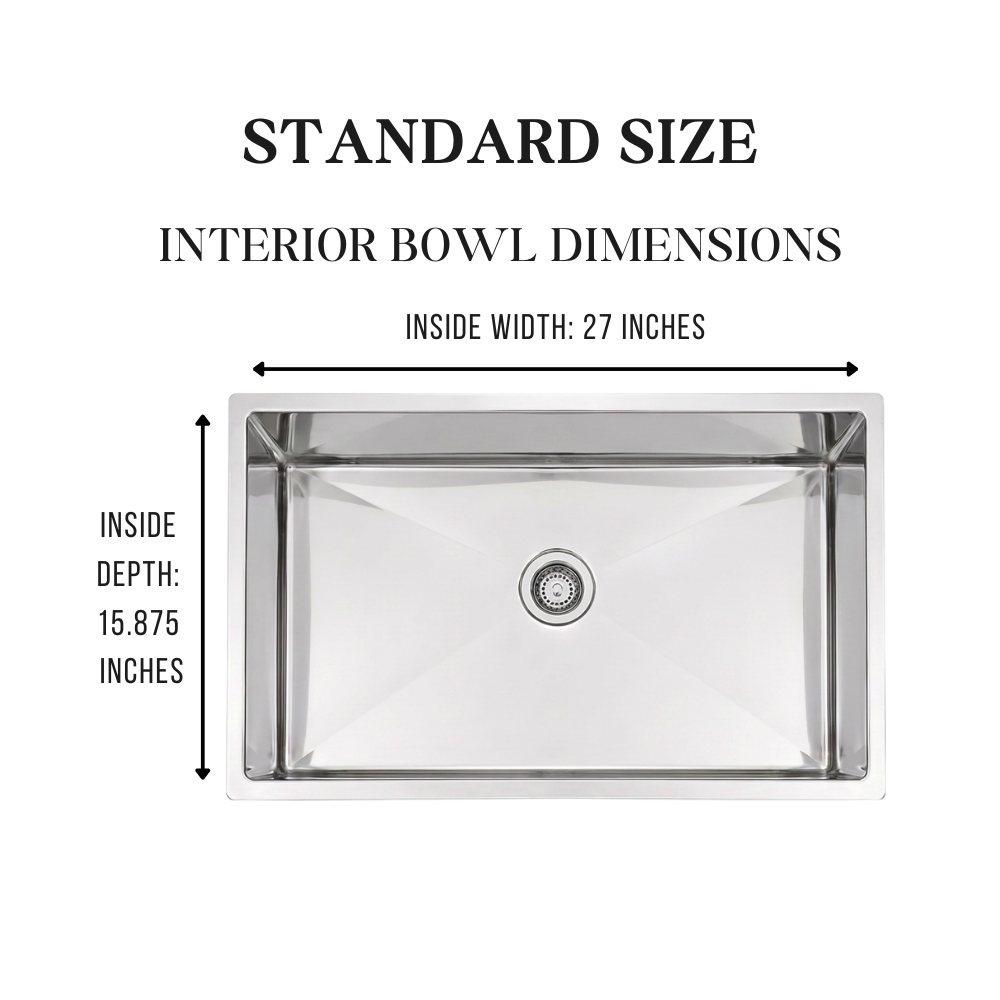Rectangular Stainless Steel Single Bowl Kitchen Sink