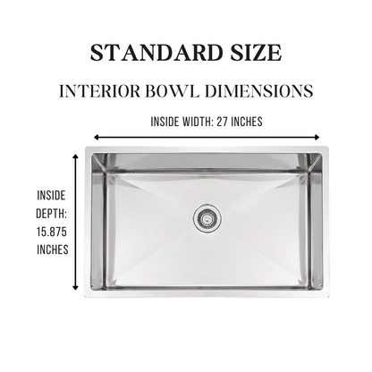 Rectangular Stainless Steel Single Bowl Kitchen Sink