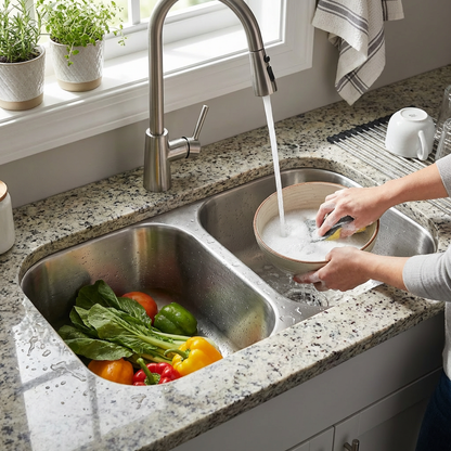 Stainless Steel Double Bowl Kitchen Sink