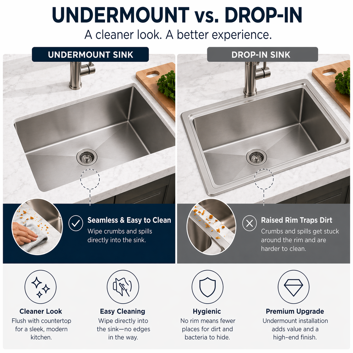 Rectangular Stainless Steel Single Bowl Kitchen Sink