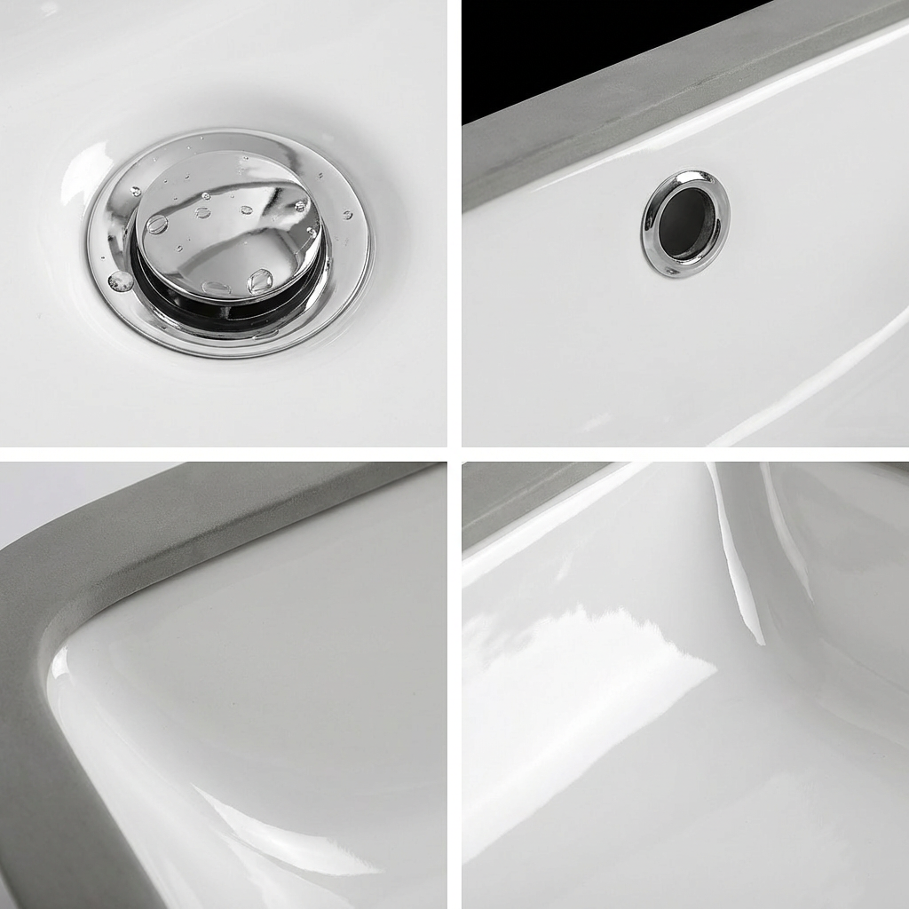 White Undermount Bathroom Sink
