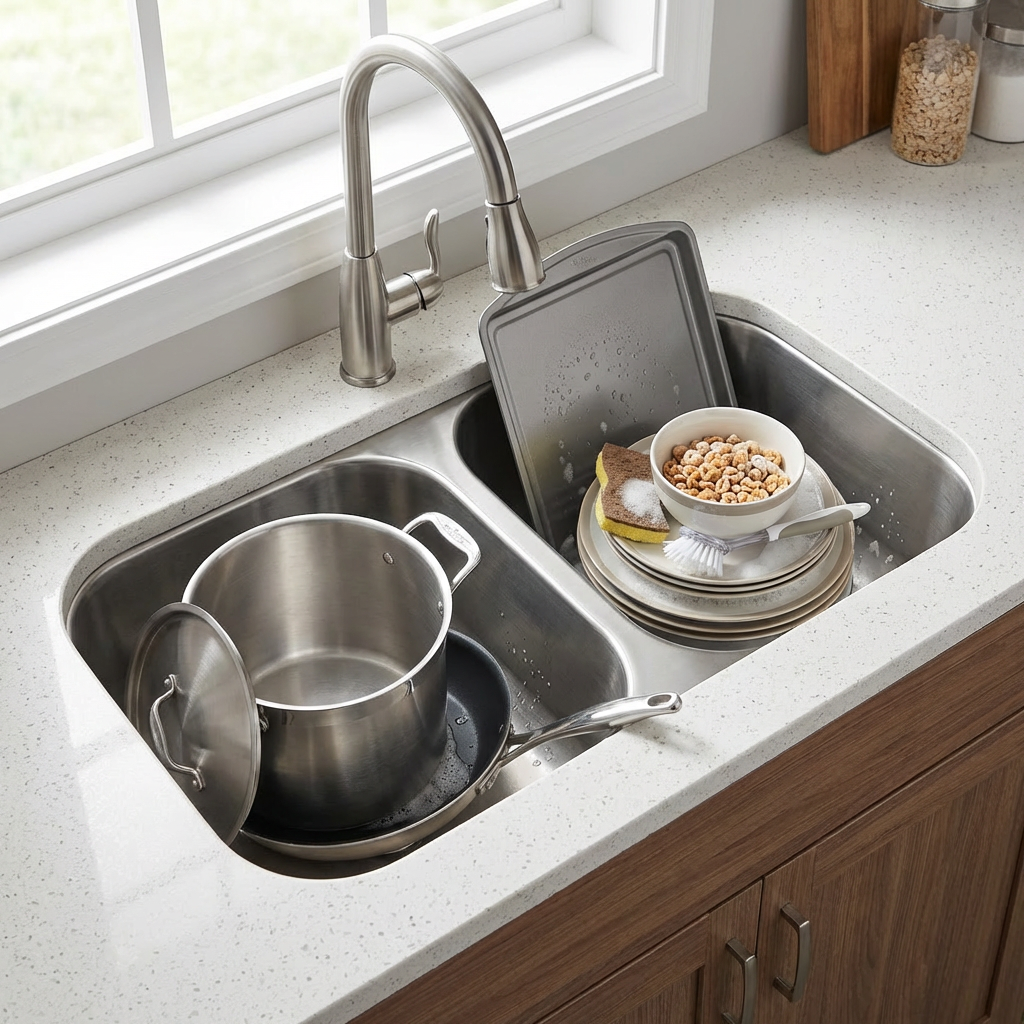 Stainless Steel Double Bowl Kitchen Sink
