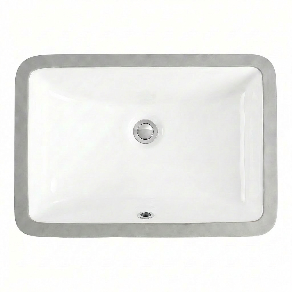 White Undermount Bathroom Sink