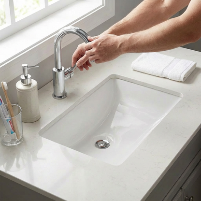 White Undermount Bathroom Sink