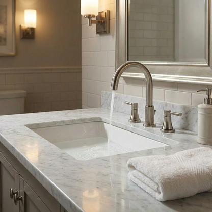 White Undermount Bathroom Sink