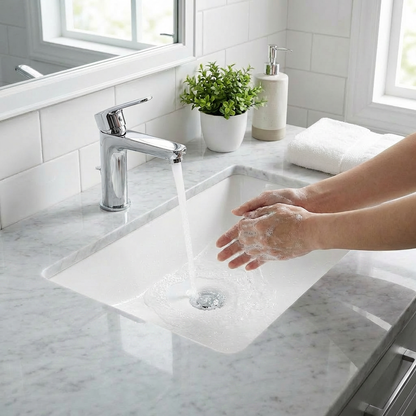 White Undermount Bathroom Sink