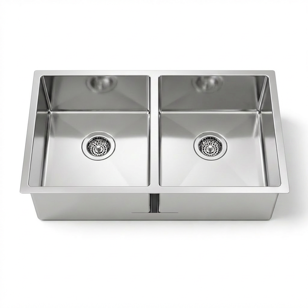 Rectangular Stainless Steel Double Bowl Kitchen Sink