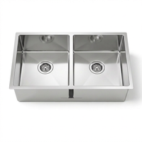 Rectangular Stainless Steel Double Bowl Kitchen Sink