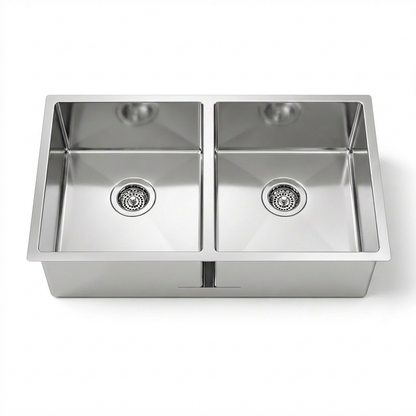 Rectangular Stainless Steel Double Bowl Kitchen Sink