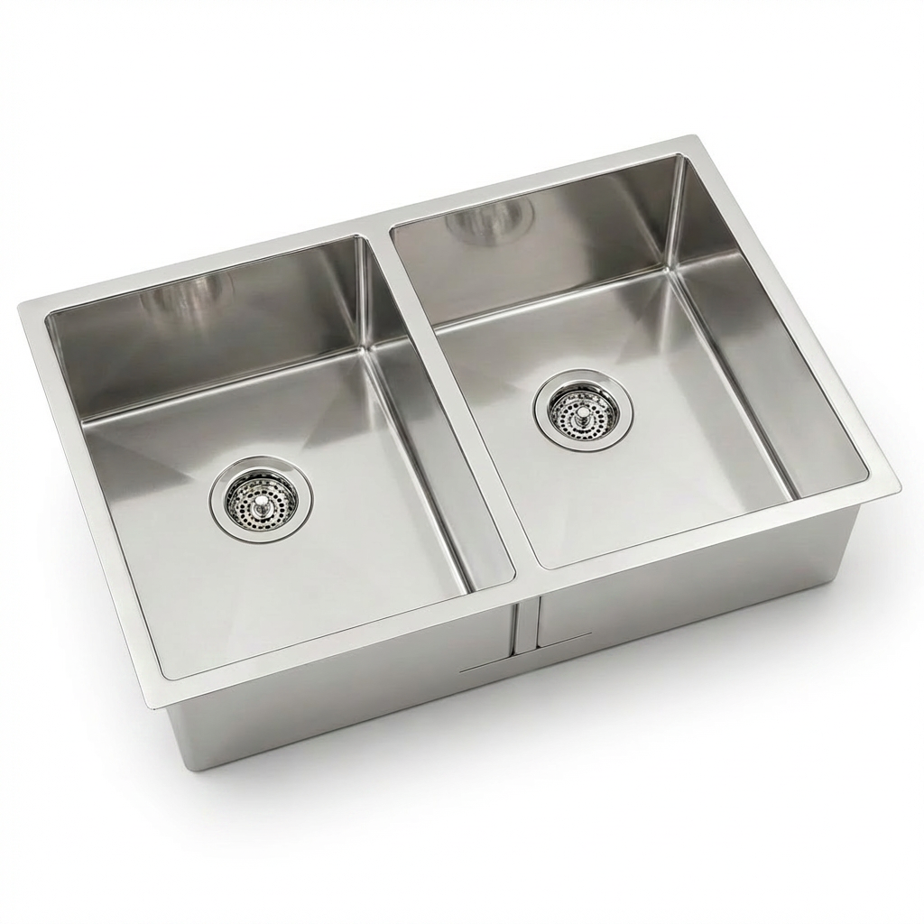 Rectangular Stainless Steel Double Bowl Kitchen Sink